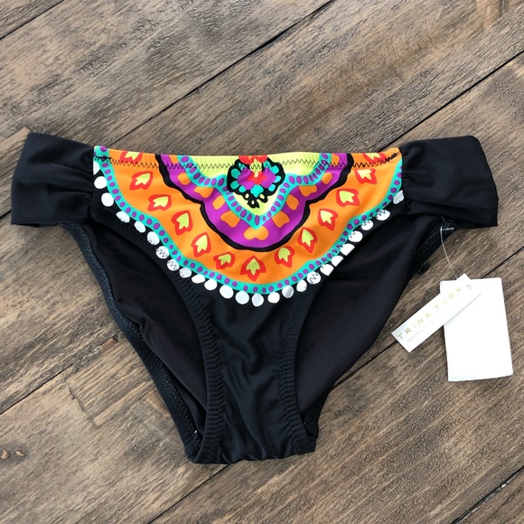 Trina Turk Nuevo Sol Shirred Side Hipster Bikini 4 - Picture 2 of 6